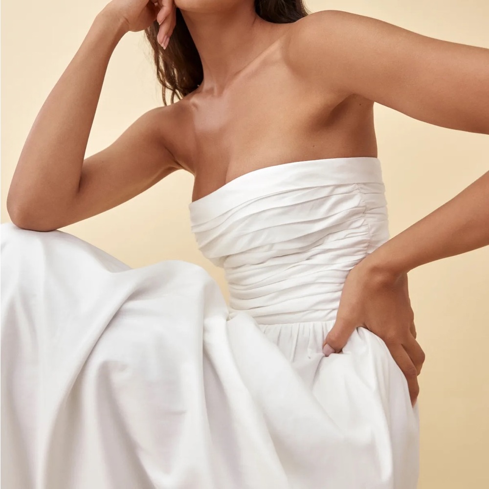 NWOT Lissa Reformation White Midi Dress